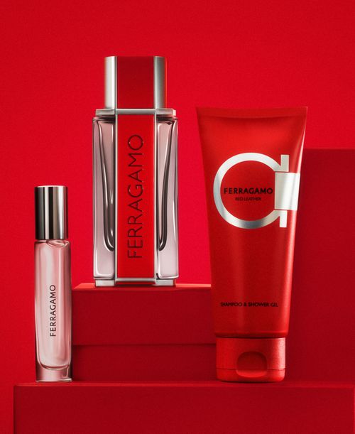 Men's 3-Pc. Ferragamo Red Leather Eau de Parfum Gift Set