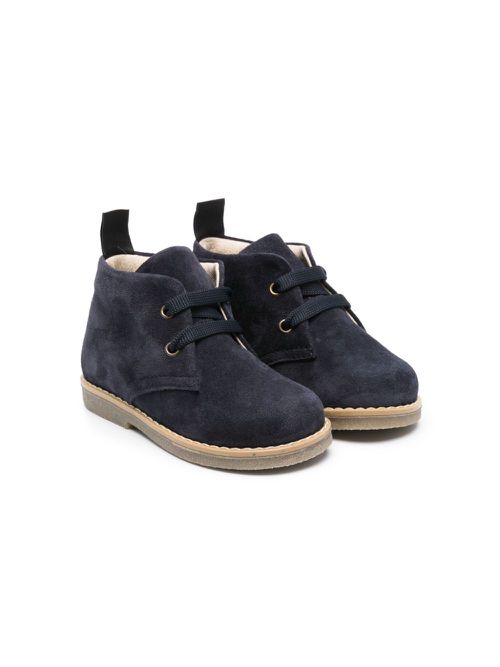 Lace-up suede boots - Blue