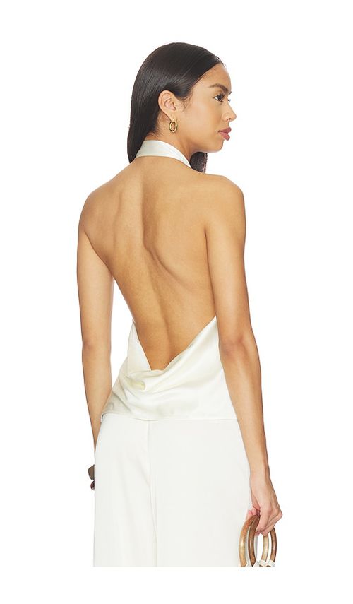 EB Denim Cassia Halter Tank Top in Ivory. - XS also in S