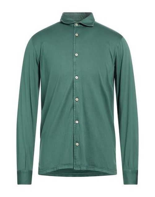 Man Shirt Emerald green Size 38 Organic cotton