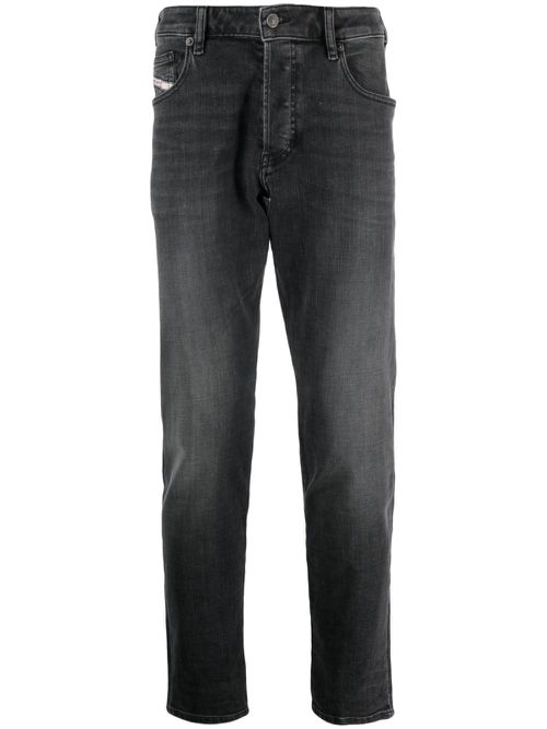 D-Yennox stonewashed straight-leg jeans - Black