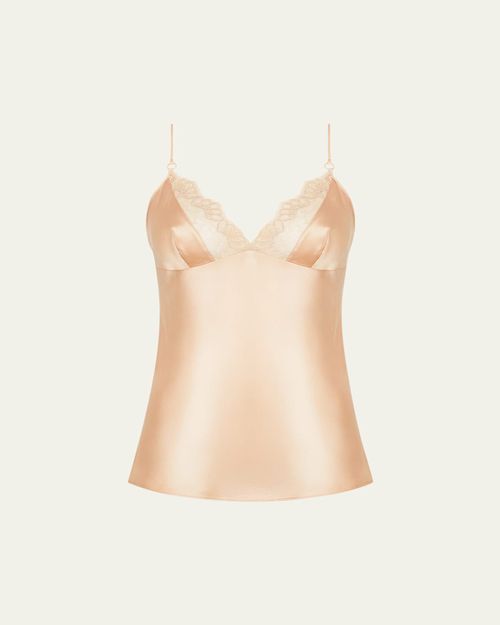 Elegance Artist Lace-Trim Satin Camisole