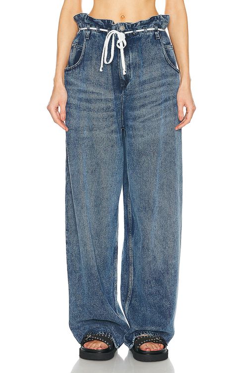 Isabel Marant Jordy Baggy Wide Leg in Light Blue - Denim-Light.  38 also in