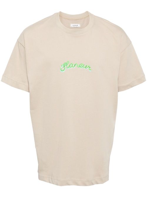 Signature Watercolor cotton T-shirt - Neutrals