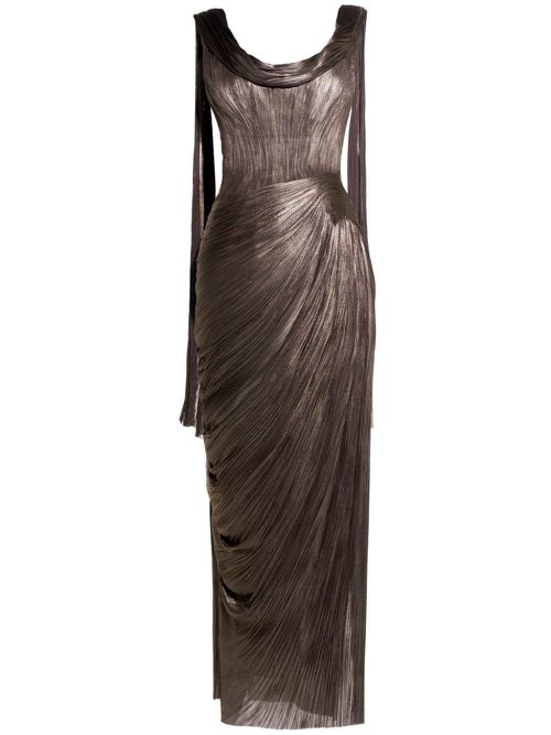 Faye midi dress - Brown