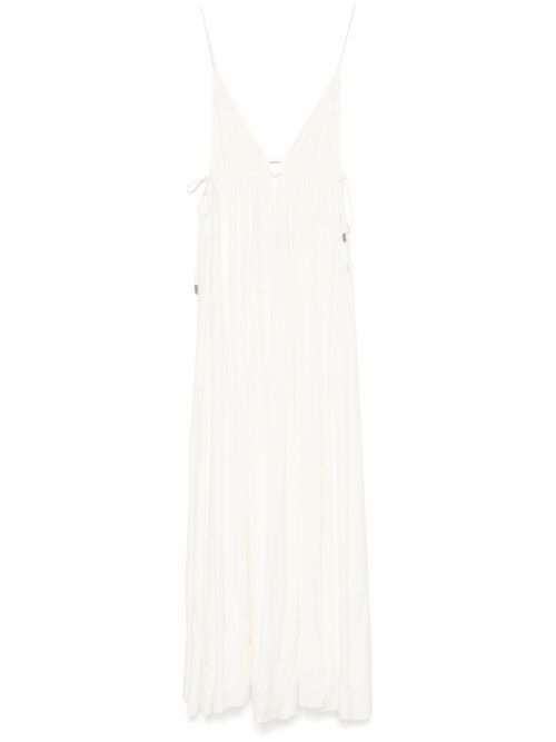 Plunging V-neck maxi dress - White