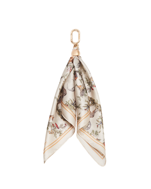 Fable England Ecru Into the Woods Scarf Bag Charm | Women's Key Ring