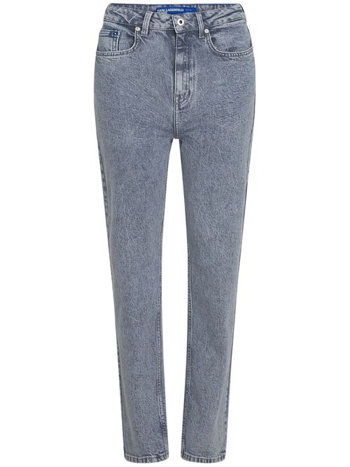 High-rise straight-leg jeans - Blue