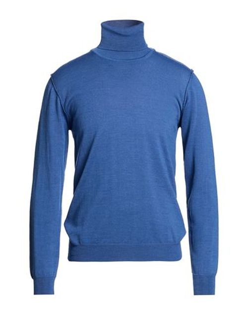 Man Turtleneck Blue Size M Merino Wool, Acrylic