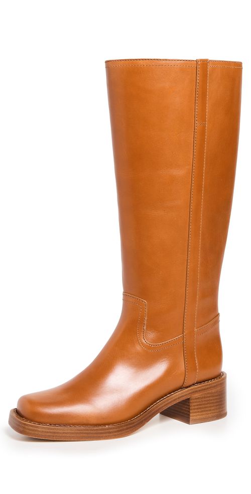 Frances Knee Boots Whiskey Leather