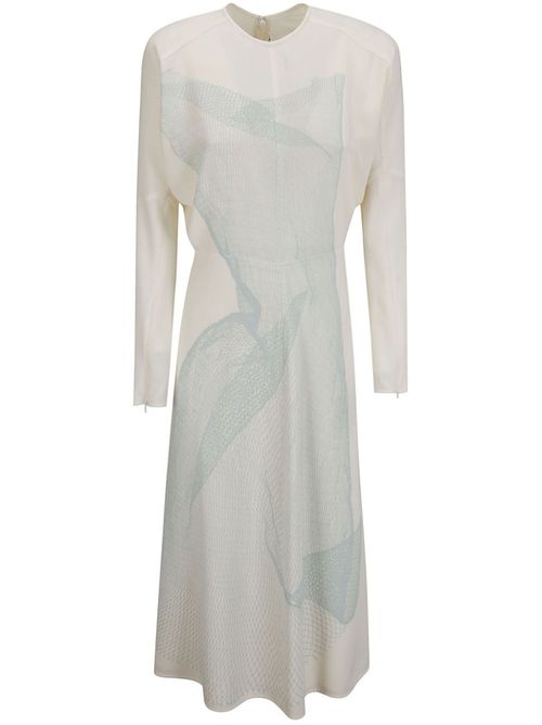 Victoria Beckham contorted-net maxi dress - Weiß