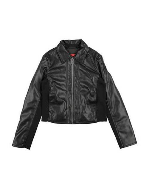 Kid Girl Jacket Black Size 12 Polyester, Polyurethane, Elastane