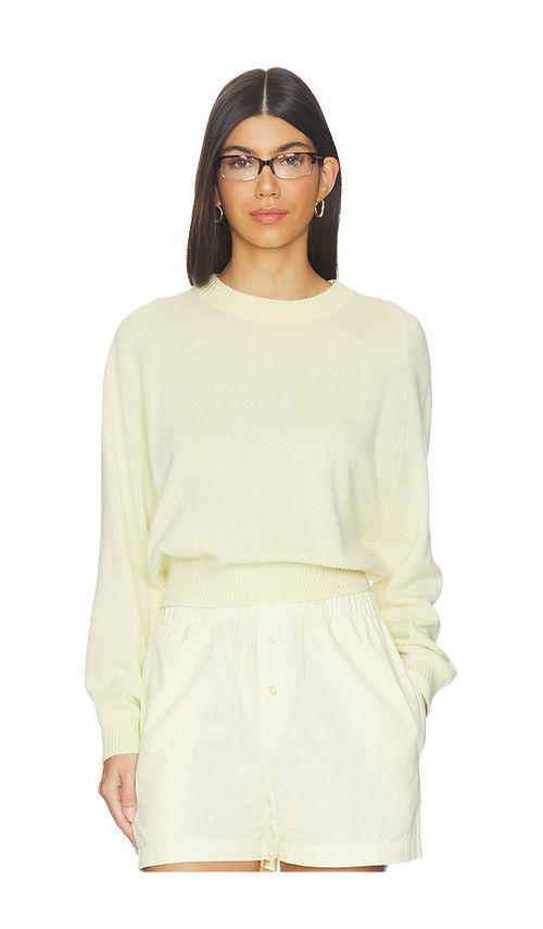 VIR VITA Genevieve Cashmere Sweater in Yellow. L. Also in M