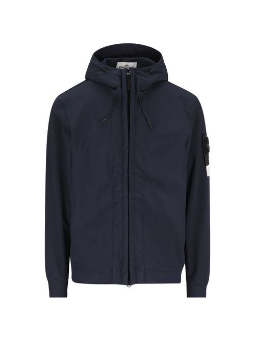 Logo-Patch Hooded Jacket