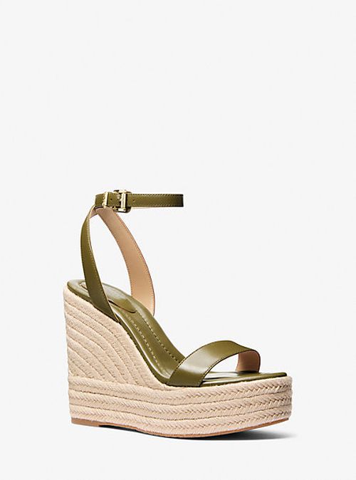 Leighton Leather Wedge Sandal