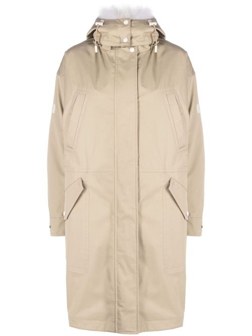 Hooded midi parka - Neutrals