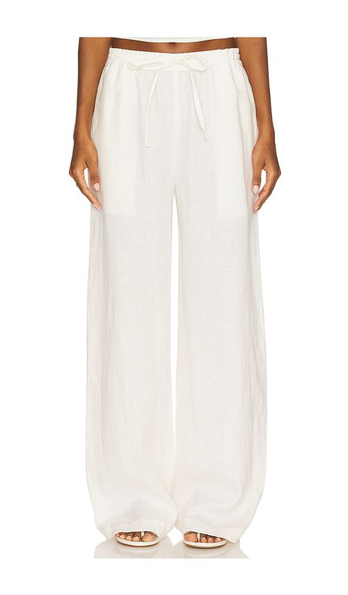 Enza Costa Linen Resort Pant in White. Größe 3. Also in 0, 1