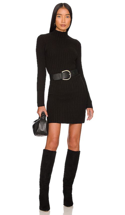 525 Turtleneck Midi Dress in Black. -  XS also in L, M