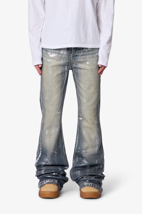 Waxed Super Stacked Denim - Blue