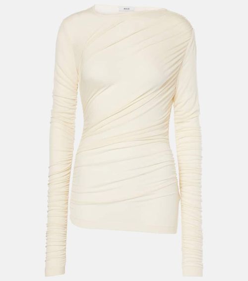 Agolde Tania ruched jersey top