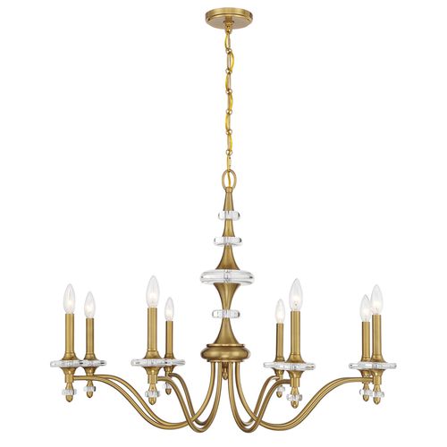 Champlain 8-Light Chandelier in Warm Bra