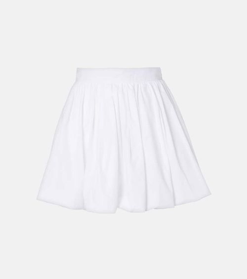 Cotton poplin miniskirt