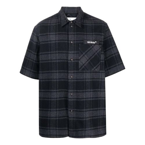 Plaid Casual Short Sleeve Shirt Black