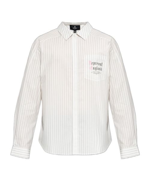Collared long-sleeved shirt