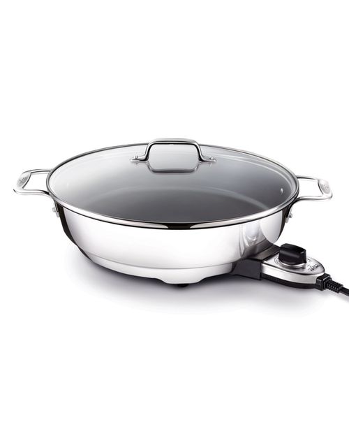 Electric Nonstick Skillet, 7 quart - Silver