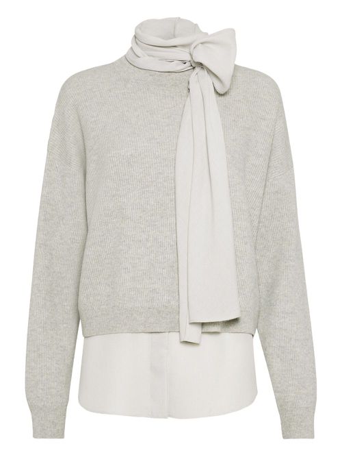 Cashmere layered sweater - Grey