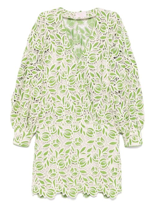 Crochet mini dress - Green