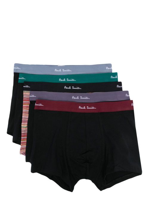 Logo-waistband boxers (pack of five) - Black