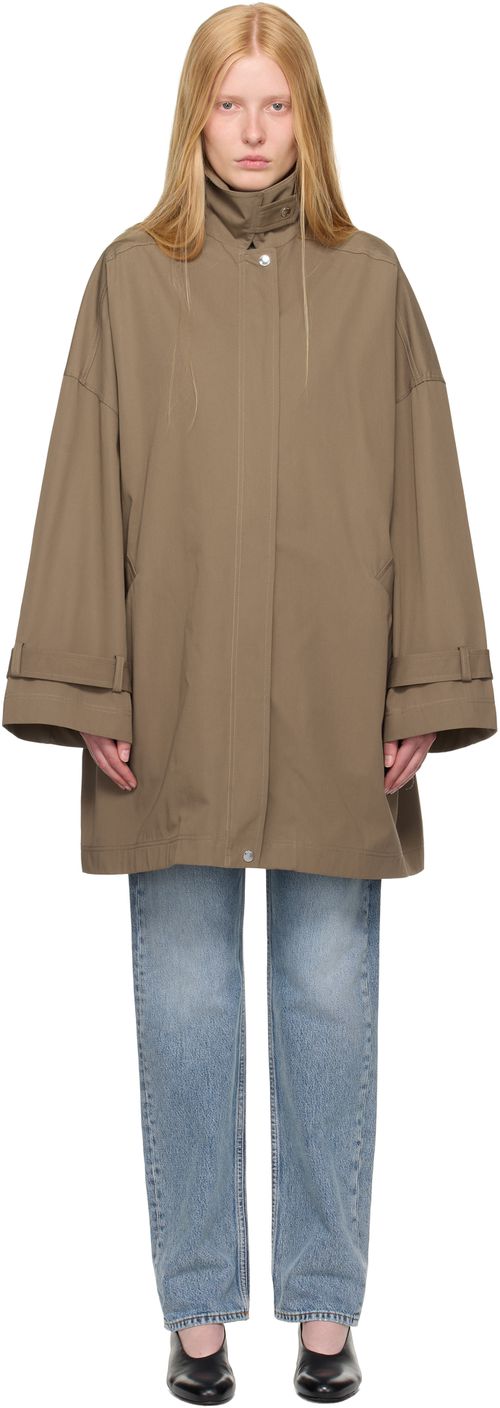 Taupe Oversized Trench Coat