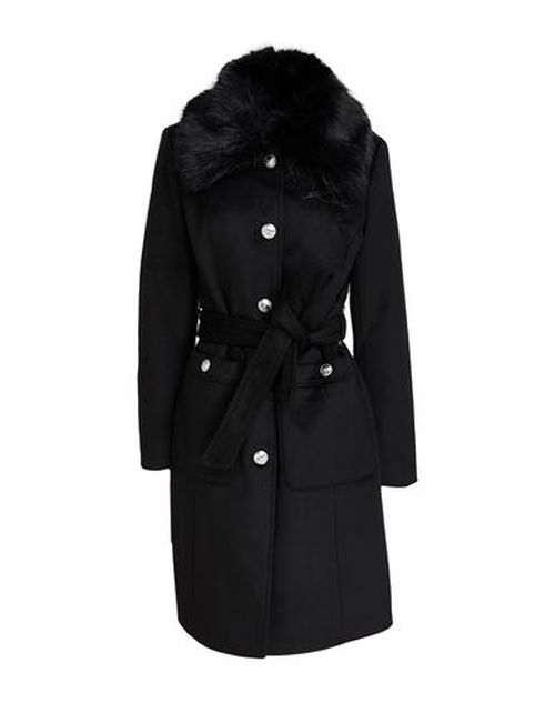 Woman Coat Black Size L Wool, Polyester