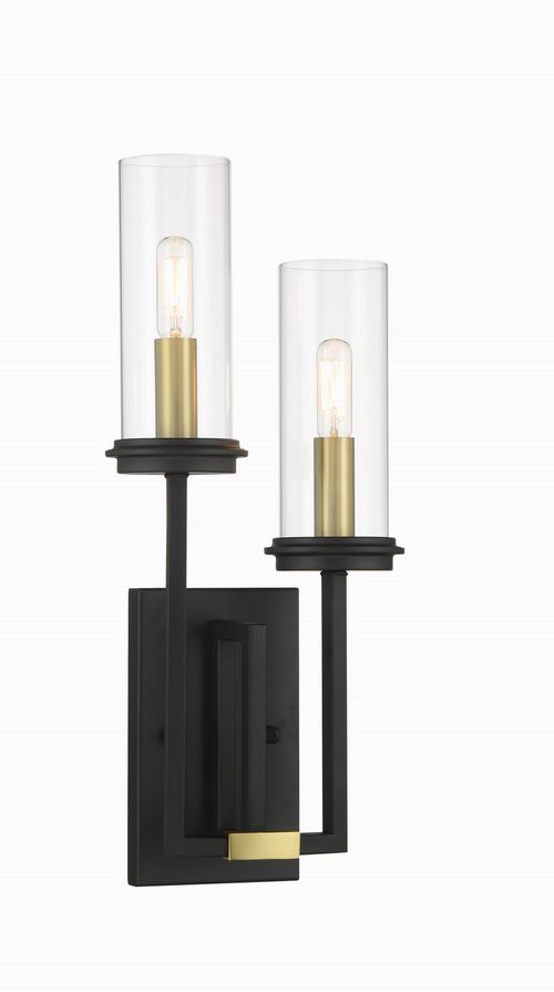 Sand Coal & Soft Brass Wall Sconce from the Hillstone Collection