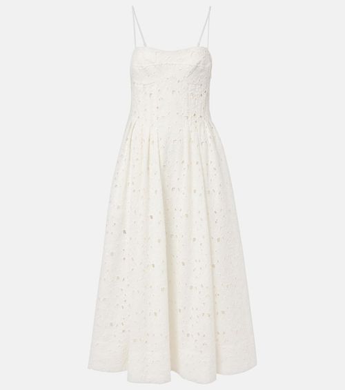 Kittiya broderie anglaise cotton midi dress