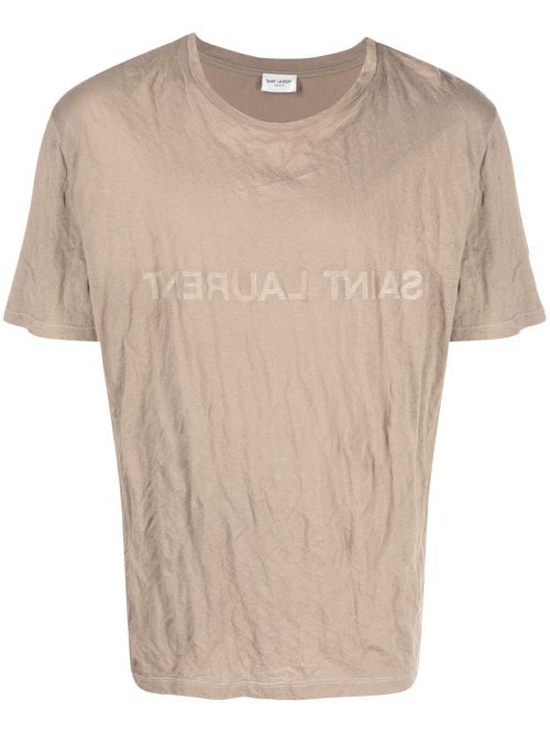 Logo-print cotton T-shirt - Neutrals