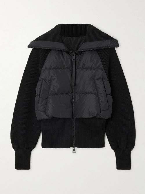Hybridge Astoria Wool-trimmed Quilted Shell Down Jacket - Black