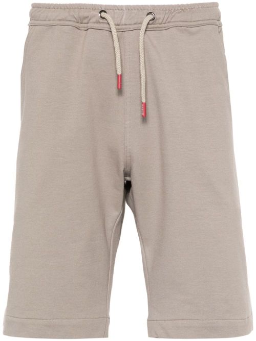 Stretch-Cotton Jersey Shorts — Taupe