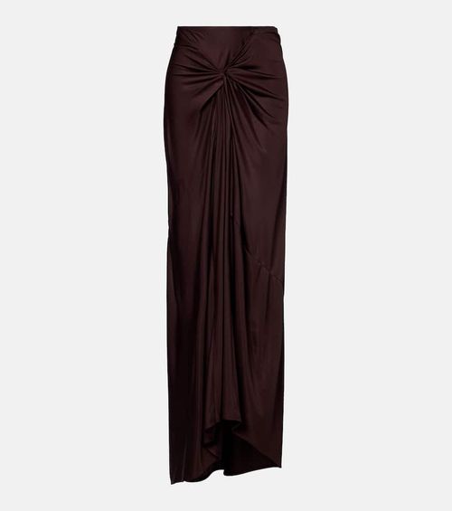 Draped maxi skirt