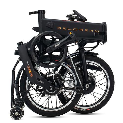 350W Folding E-Bike with Roller Wheels and Pedal Assist