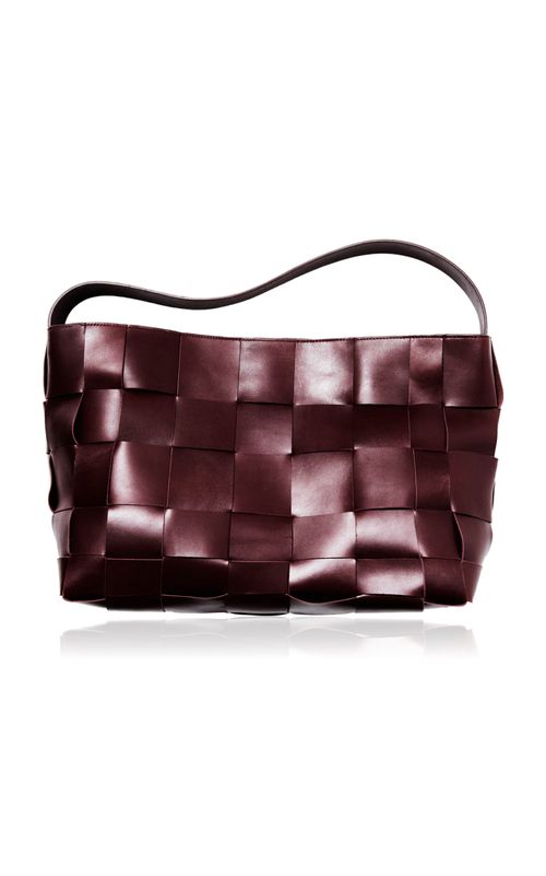 Woven Leather Large Tote