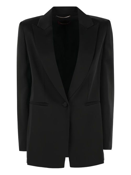 Tuxedo-style tailored blazer - Black