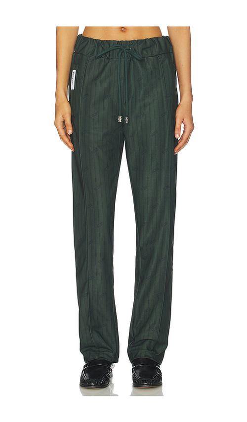 GCDS Triacetate Pinstripe Jogger in Dark Green. - M also in