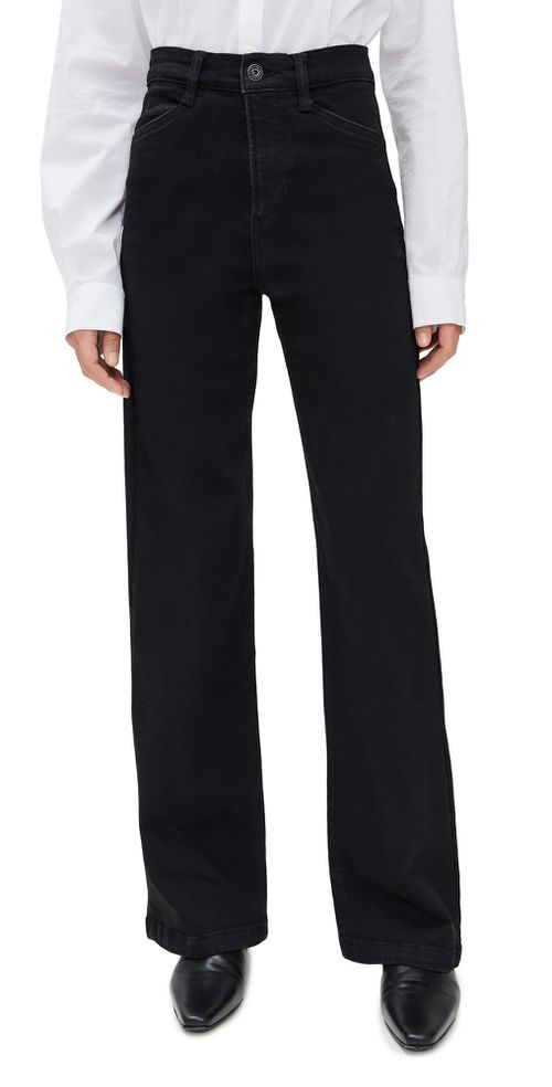 The Mischa Super High Rise Wide Leg Jeans Onyx