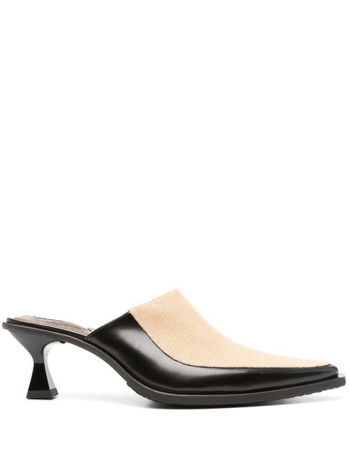 65mm panelled mules - Neutrals