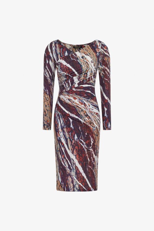 Marble Print Dress