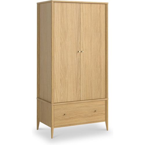 Cavell Oak Double Wardrobe with Drawer | Natural or Brown | Roseland
