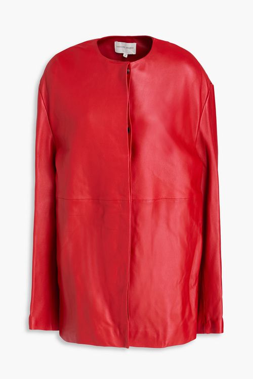 Atalia pebbled-leather jacket - Red - FR 40