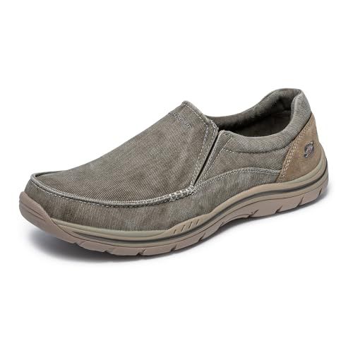 Skechers mens Expected Avillo Moccasin, Khaki,